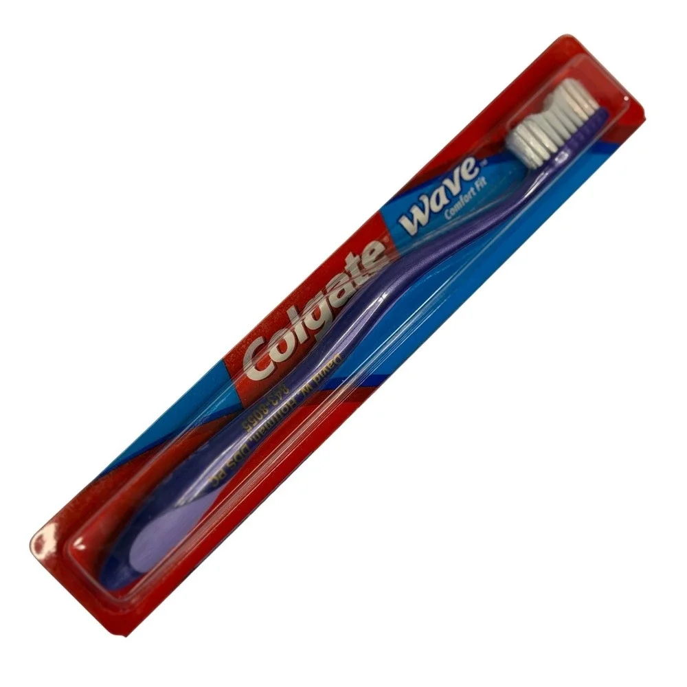 Colgate Wave Toothbrush Purple Comfort Fit Soft Compact New Old Stock Sealed